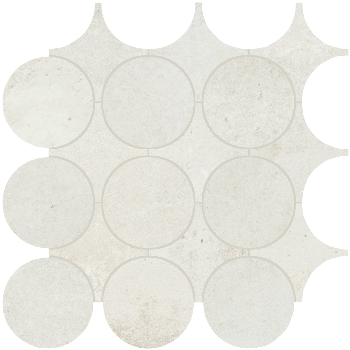 Daltile - Rekindle Colorbody Porcelain Canvas Dot Mosaic - White