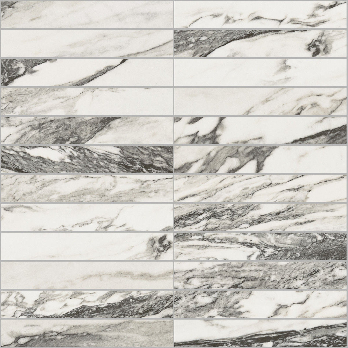 Daltile - Divinium 1 in. x 6 in. Porcelain Straight Joint Mosaic - Calypso