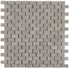 See Daltile - Diplomacy - Porcelain Brick Mosaic - Light Grey