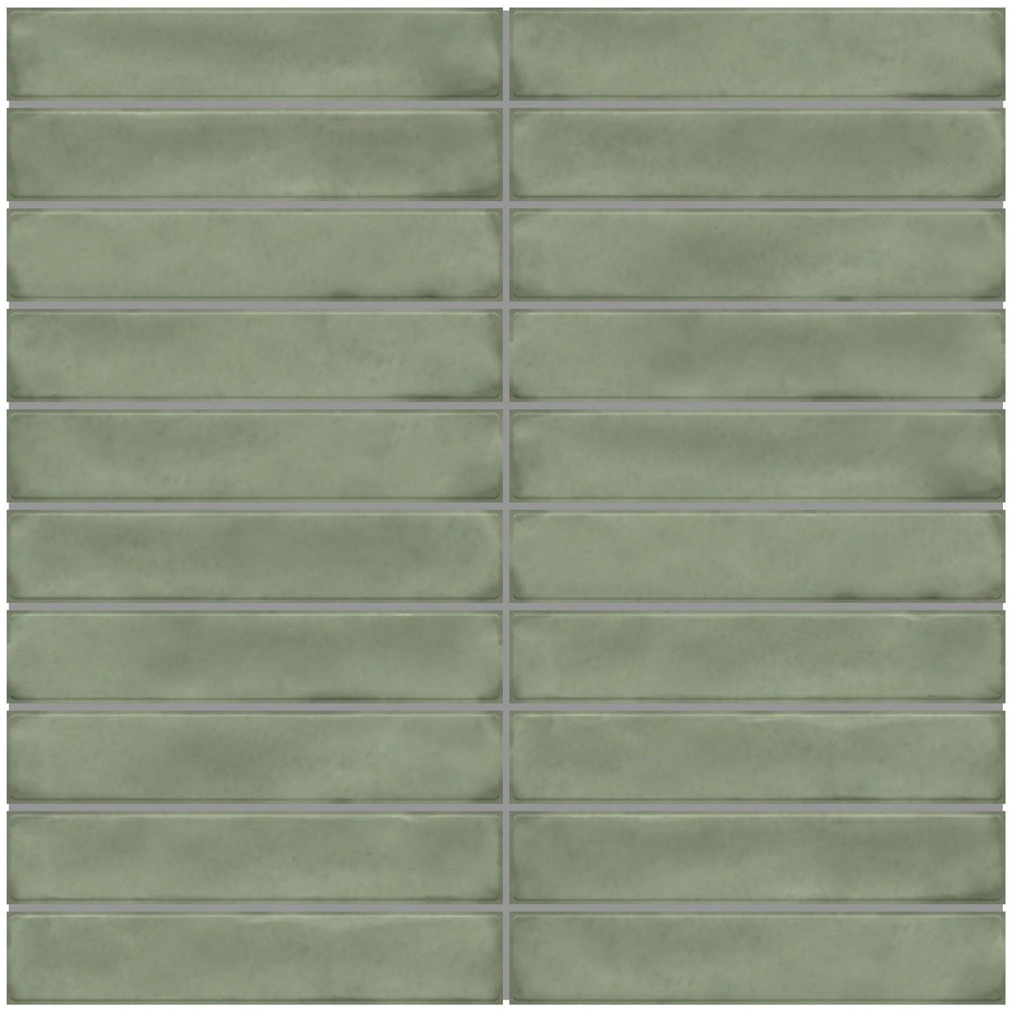 Daltile - Artcrafted 1 in. x 6 in. Ceramic Mosaic - Aloe