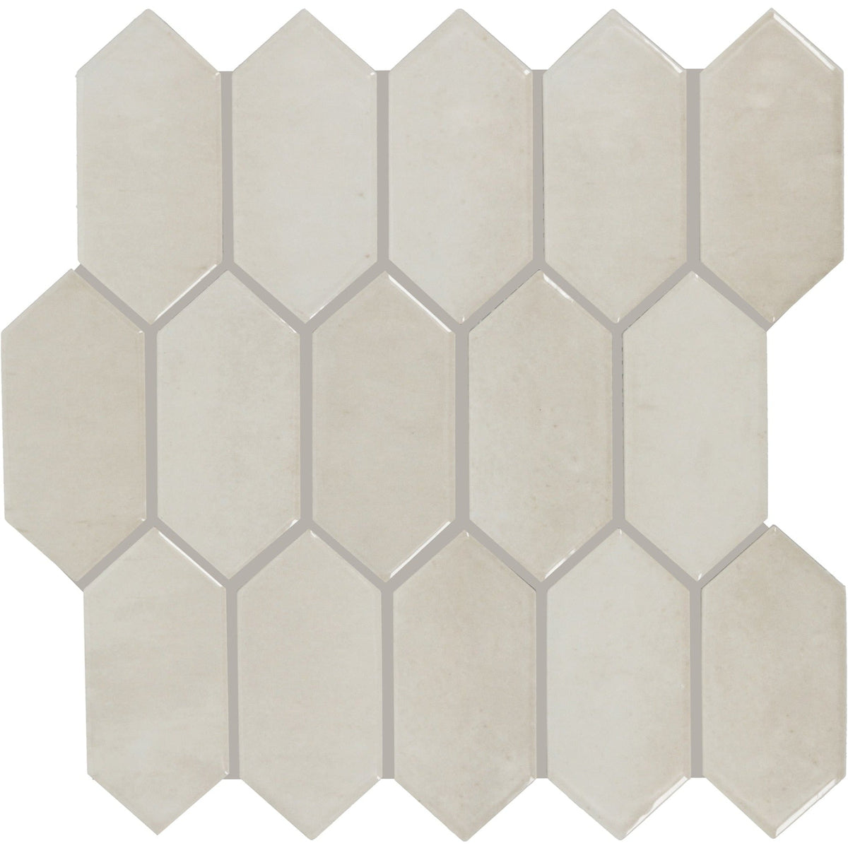 Daltile - Miramo 2 in. x 5 in. Ceramic Mosaic - Pearl