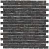 See Daltile - Diplomacy - Porcelain Brick Mosaic - Dark Grey