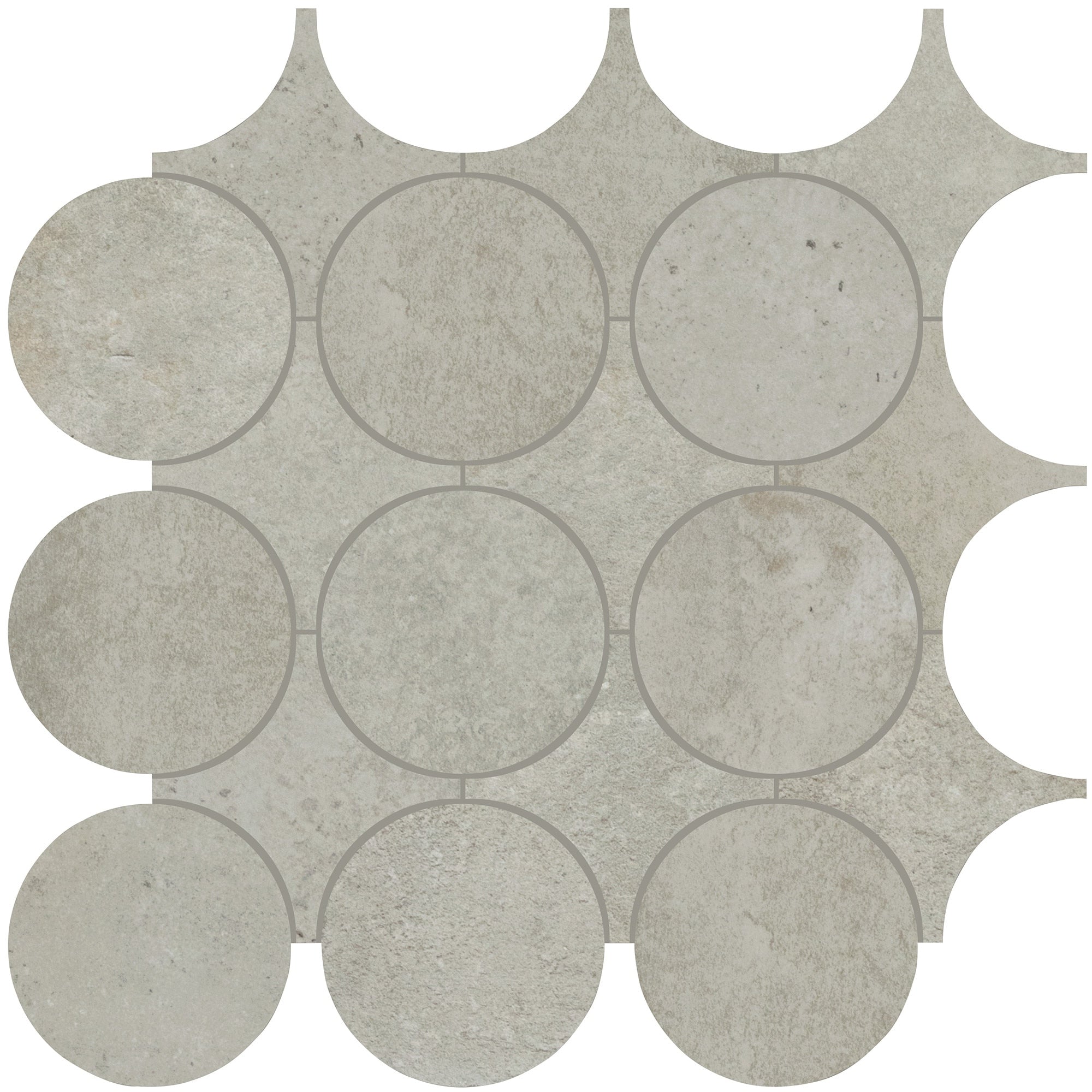 Daltile - Rekindle Colorbody Porcelain Canvas Dot Mosaic - Light Grey