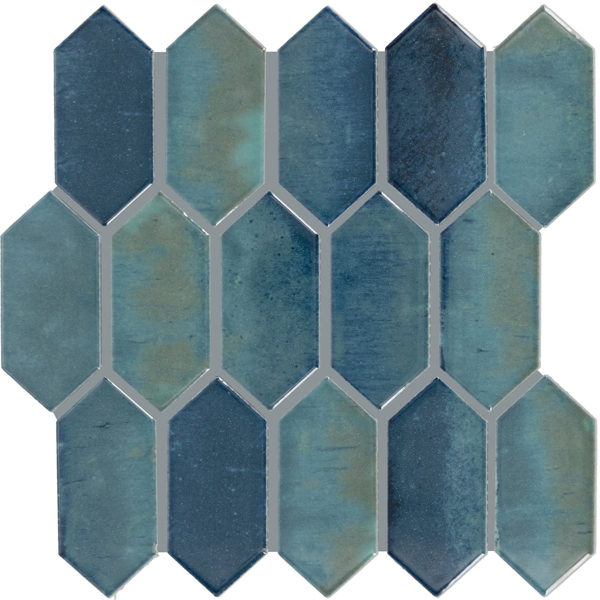 Daltile - Miramo 2 in. x 5 in. Ceramic Mosaic - Aqua