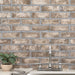 MSI - Brickstaks - 2.25 in. x 7.5 in. - Clay Brick Mosaic Tile - Doverton Gray Wall Install