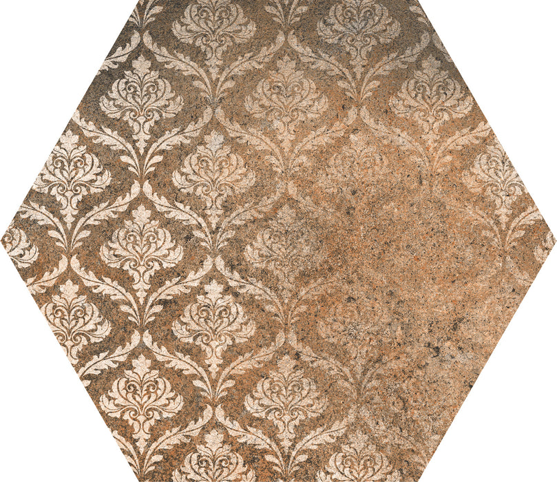 Tesoro - Abadia Hex Collection 9" x 10" Porcelain Hex Tile - Deco