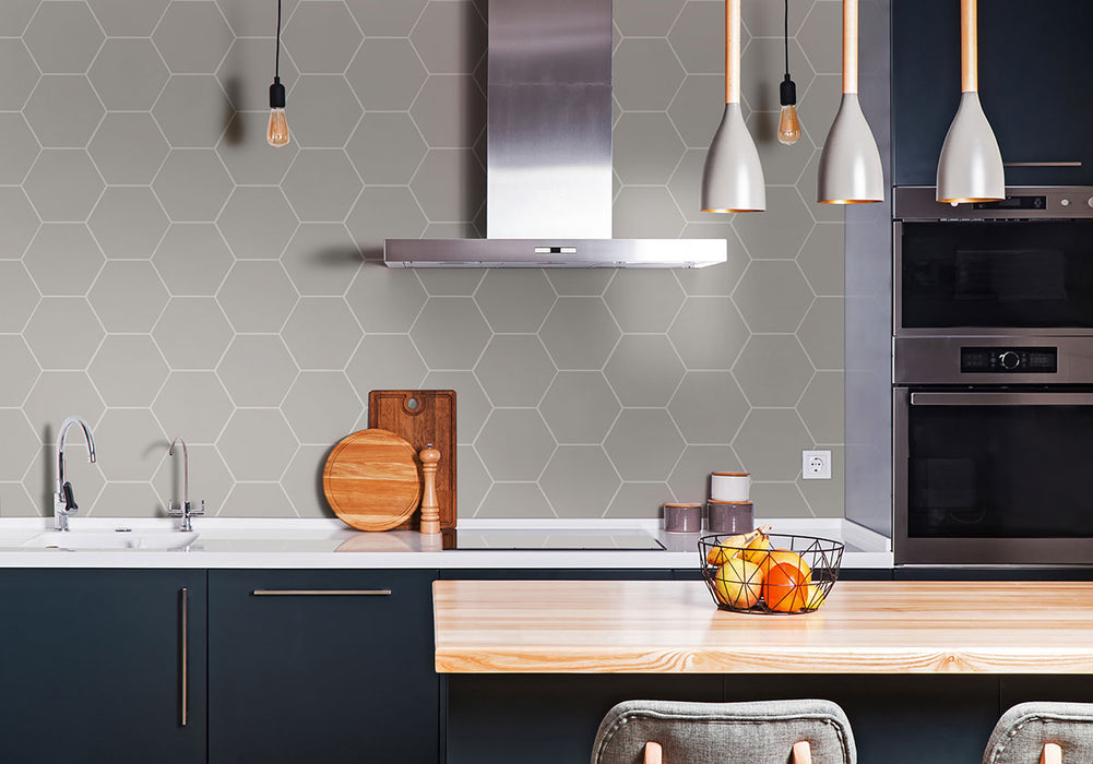 MSI - Hexley Dove Hexagon Tile - Matte Kitchen Install