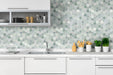 MSI - Icelandic Green 2" Hexagon Mosaic - Polished Installed