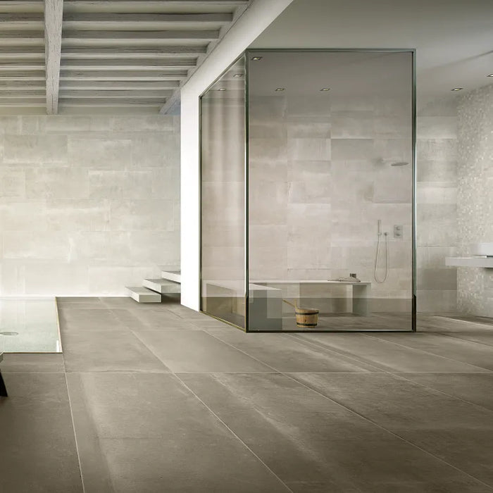 Arizona Tile - Reside USA Series - 24" x 48" Rectified Porcelain Tile - Brown floor installation