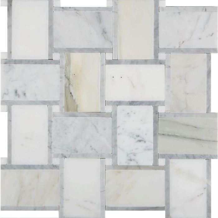 Arizona Tile - Basketweave Series - Marble Mosaic - Grigio
