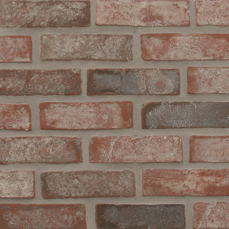 MSI - Brickstaks - 2.25 in. x 7.5 in. - Clay Brick Mosaic Tile - Noble Red