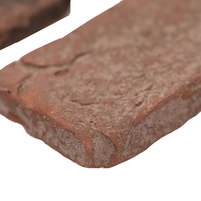 MSI - Brickstaks - 2.25 in. x 7.5 in. - Clay Brick Herringbone Tile - Noble Red Close View