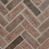See MSI - Brickstaks - 2.25 in. x 7.5 in. - Clay Brick Herringbone Tile - Noble Red
