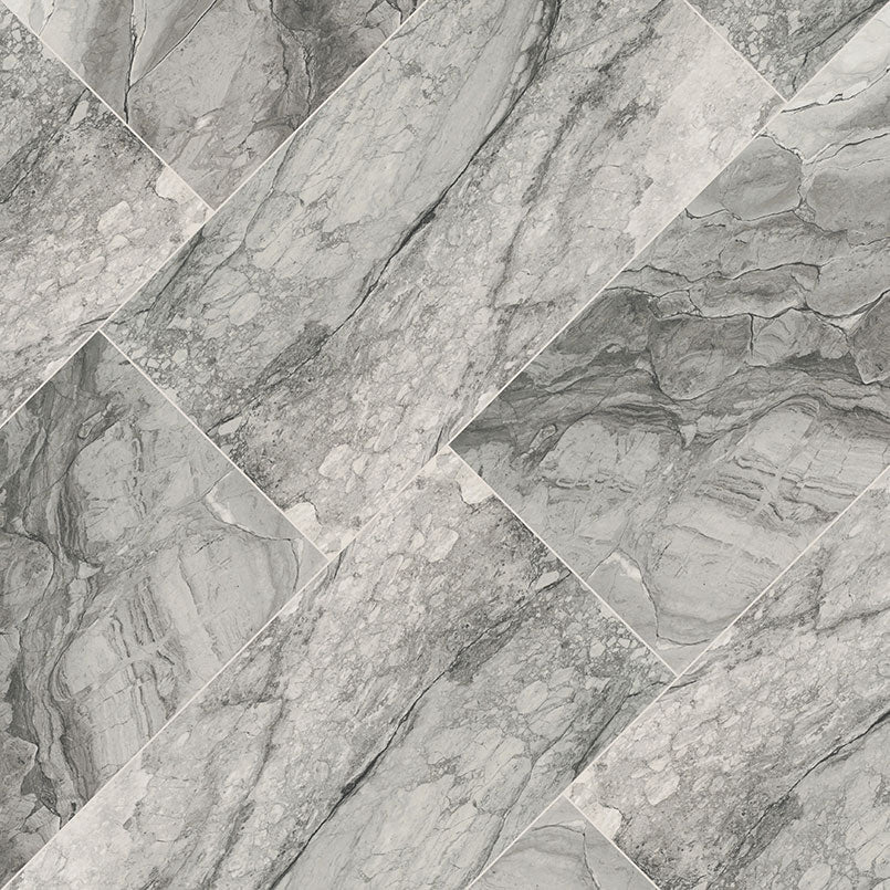 MSI - Kaya 24 in. x 48 in. Porcelain Tile - Onda Gray Polished