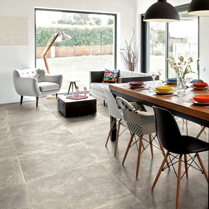 Lungarno Ceramics - Royal 36 in. x 36 in. Porcelain Tile - Light Room Scene