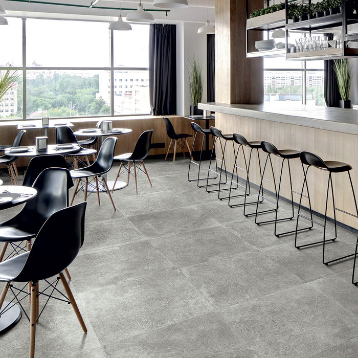 Lungarno Ceramics - Royal 36 in. x 36 in. Porcelain Tile - Mild Room Scene