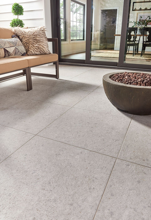 MSI - Terrazo Glacier - 24 in. x 24 in. Arterra Porcelain Paver Outdoor Install