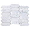 See Elysium - Elongated Hex 11.75 in. x 15 in. Marble Mosaic - Carrara Honed