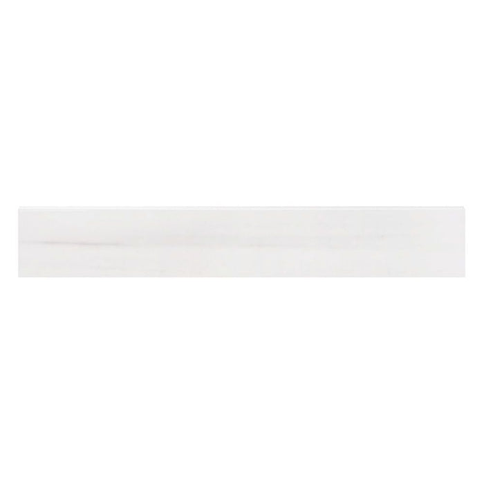 Elysium - Dolomite Supreme - 3.5 in. x 24 in. Matte Porcelain Bullnose Trim - AN Dolomite