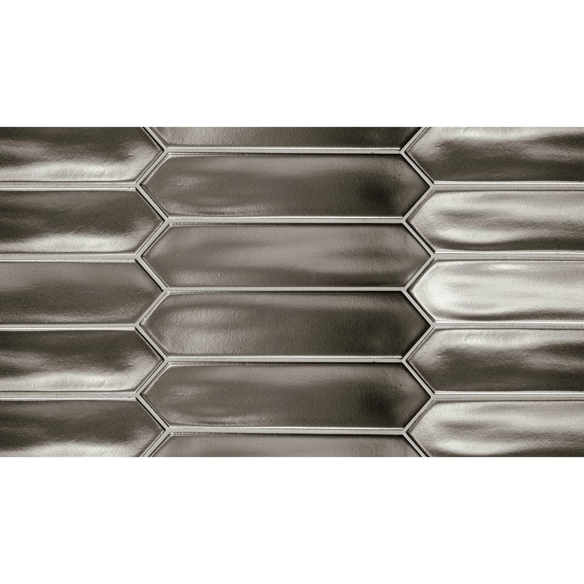 Equipe - Lanse 2&quot; x 10&quot; Ceramic Tile - Silver