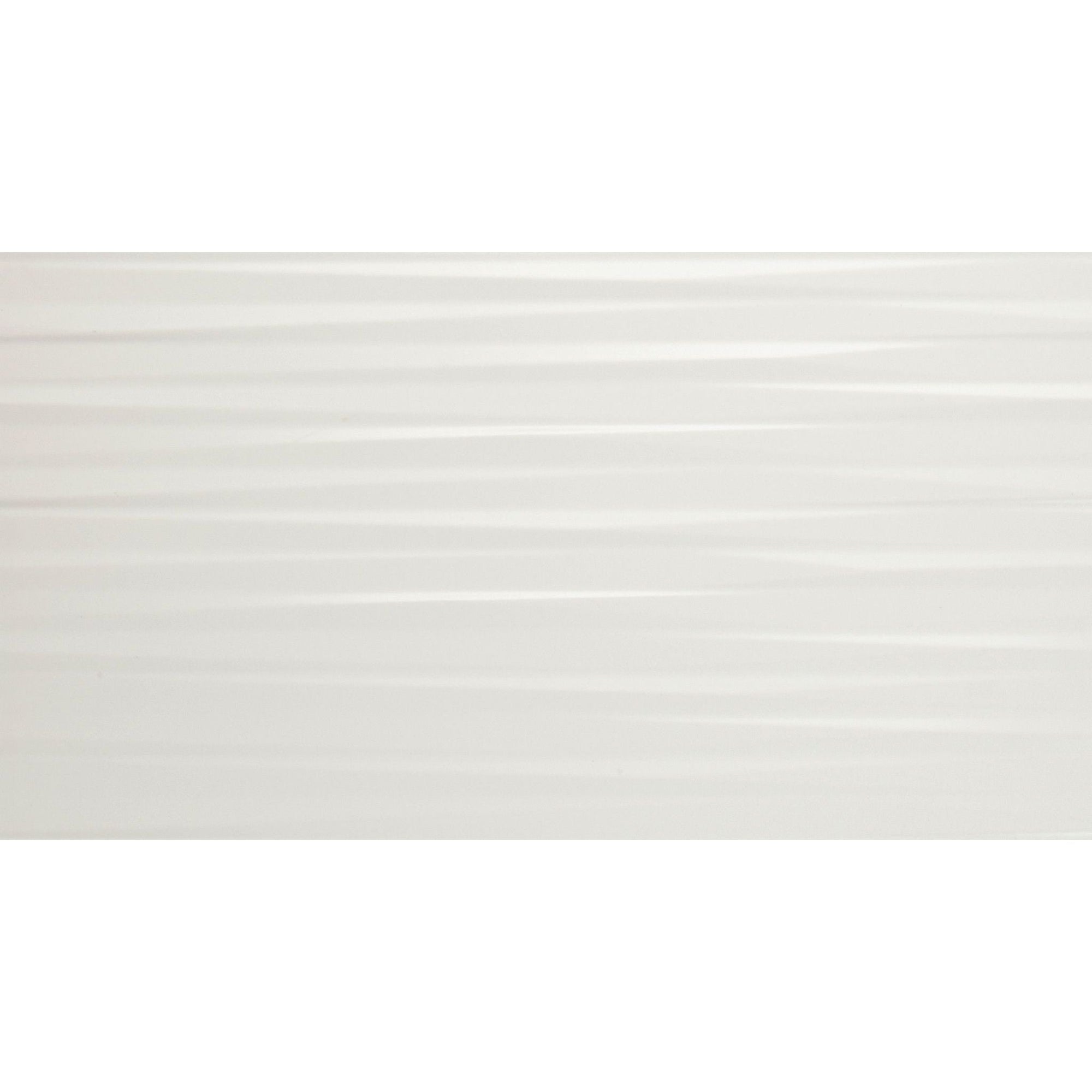 Arizona Tile - 3D Series - 12" x 22" Ceramic Tile - White Blade