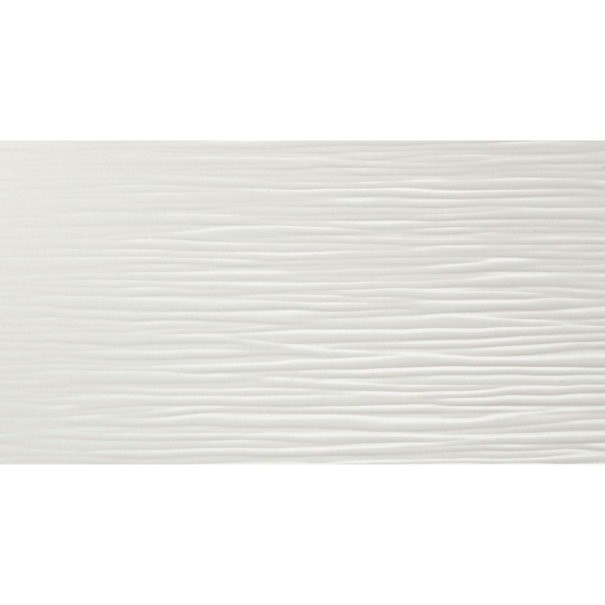 Arizona Tile - 3D Series - 12" x 22" Ceramic Tile - White Wave