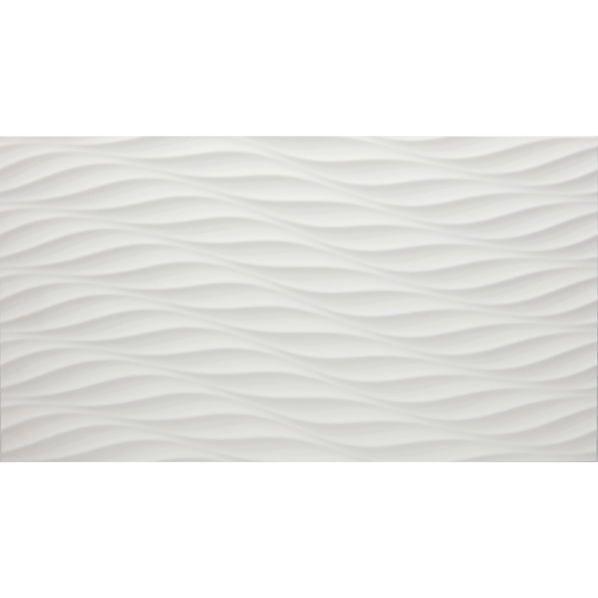 Arizona Tile - 3D Series - 12" x 22" Ceramic Tile - White Twist