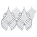 Elysium - Prestige Pearl Snow 7.25 in. x 12 in. Marble and Pearl Mosaic