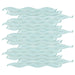 Elysium - Water Light Green 11.5 in. x 12.25 in. Glass Mosaic