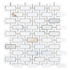 See Elysium - Aztec Calacatta 10.25 in. x 11.25 in. Marble Mosaic