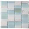 See Elysium - Prime Blue New 11.75 in. x 11.75 in. Glass and Marble Mosaic