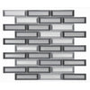 See Elysium - Fierro Cinder 11.75 in. x 11.75 in. Glass Subway Mosaic