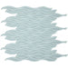 Elysium - Water Turquoise 11.5 in. x 12.25 in. Glass Mosaic