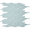 See Elysium - Water Turquoise 11.5 in. x 12.25 in. Glass Mosaic