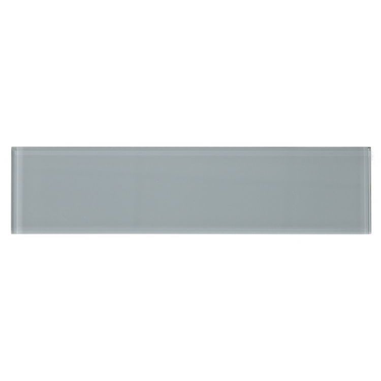 Elysium - Lucy Grey 4 in. x 16 in. Glass Mosaic