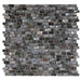 Elysium - Pearl Black Mini Brick 11.25 in. x 11.25 in. Pearl Brick Mosaic