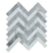 Elysium - Herringbone City Grey 11.25 in. x 11.25 in. Marble Mosaic