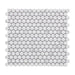 Elysium - Penny Round 11.5 in. x 12.25 in. Porcelain Mosaic - Statuario Matte