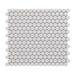 Elysium - Penny Round 11.5 in. x 12.25 in. Porcelain Mosaic - Natural Grey Glossy