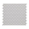 See Elysium - Penny Round 11.5 in. x 12.25 in. Porcelain Mosaic - Natural Grey Glossy