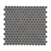 Elysium - Penny Round 11.5 in. x 12.25 in. Porcelain Mosaic - Dark Grey Matte