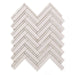Elysium - Diana Herringbone Thassos 11 in. x 11.75 in. Marble Mosaic
