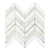 See Elysium - Diana Ravenna Calacatta 11.75 in. x 12.25 in. Marble and Pearl Mosaic