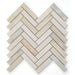 Elysium - Herringbone Eurasian 11.25 in. x 11.25 in. Marble Mosaic