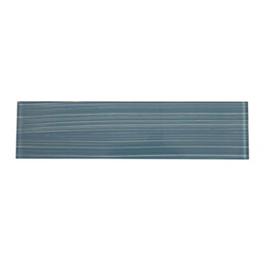 Elysium - Lucy Pacific Blue Painting 4 in. x 16 in. Glass Mosaic