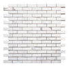 See Elysium - Diana Linear Calacatta 11.75 in. x 12 in. Marble Mosaic