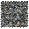 See Elysium - Pearl Black Scale 11.75 in. x 11.75 in. Pearl Scale Mosaic