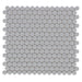 Elysium - Penny Round 11.5 in. x 12.25 in. Porcelain Mosaic - City Grey Matte
