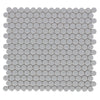 See Elysium - Penny Round 11.5 in. x 12.25 in. Porcelain Mosaic - City Grey Matte