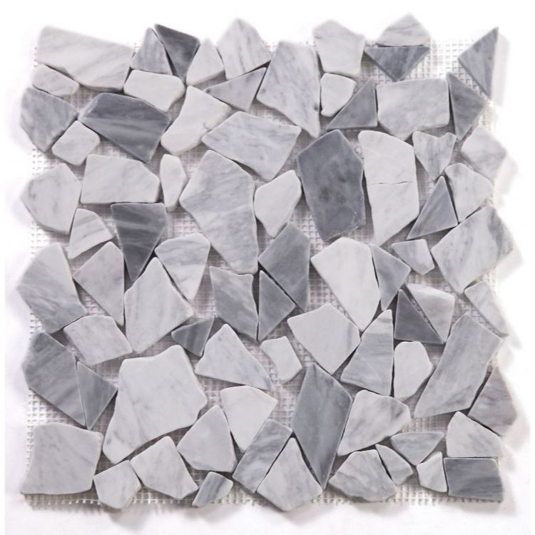 Elysium - River Stone 12&quot; x 12&quot; Stone Mosaic - Grey